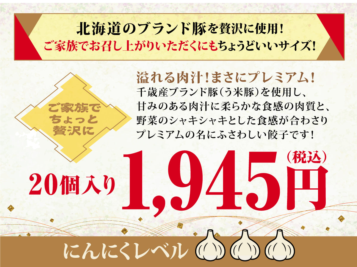 プレミアム餃子 20個入り