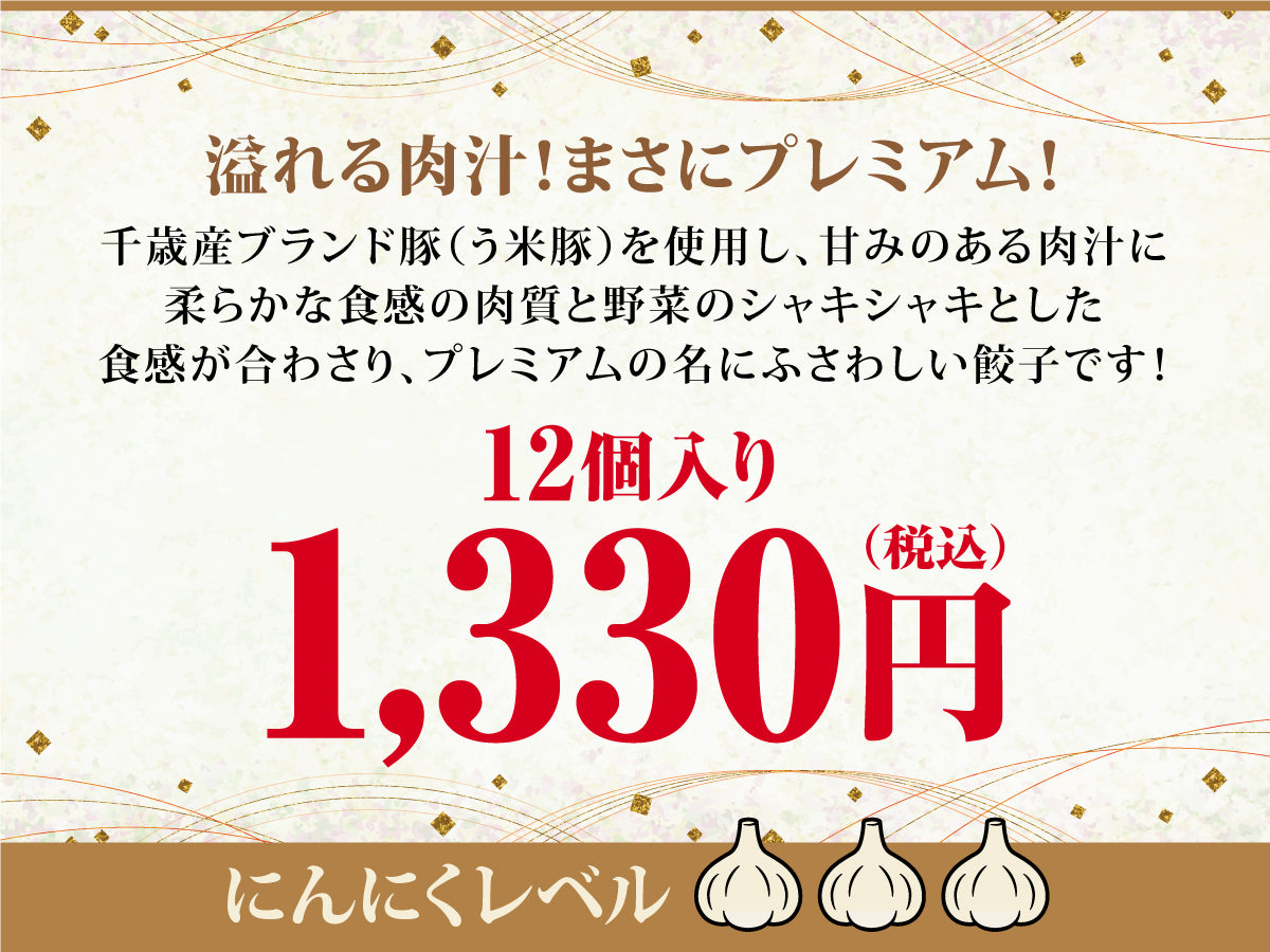 プレミアム餃子 12個入り